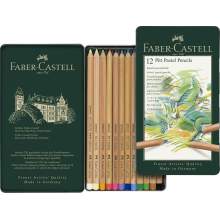 RAYART - Crayon Pitt Pastel boîte métal de 12 Faber Castell - Tunisie Meilleur Prix (Beaux-Arts, Graphique, Peinture, Acrylique,