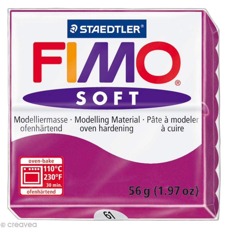 RayArt  Pâte Fimo soft violet pourpre 61 - 57 gr
