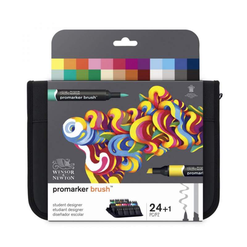 RAYART - Set de 24+1 Promarker brush Assortiment Etudiant Designer- Winsor & Newton - Tunisie Meilleur Prix (Beaux-Arts, Graphiq