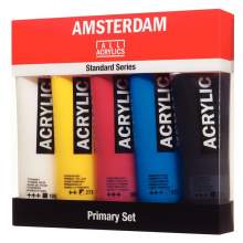 RAYART - Set primaire d’acryliques de la série Standard – 5 x 120 ml Amsterdam - Tunisie Meilleur Prix (Beaux-Arts, Graphique, P