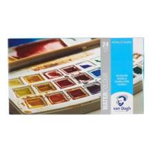 RAYART - Aquarelle 24 couleurs en godets, boîte en plastique Van Gogh - Tunisie Meilleur Prix (Beaux-Arts, Graphique, Peinture, 
